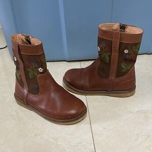 Petit Nord Cope Hagen Blackberries Lorride Boots Leather Girls Size 26 (9.5).